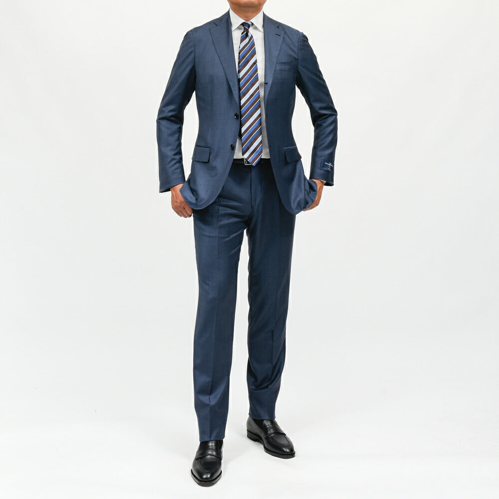 guji（グジ）ウールシャークスキン3B1プリーツスーツ MADE BY RING JACKET / Ermenegildo Zegna - TROFEO 17162207028