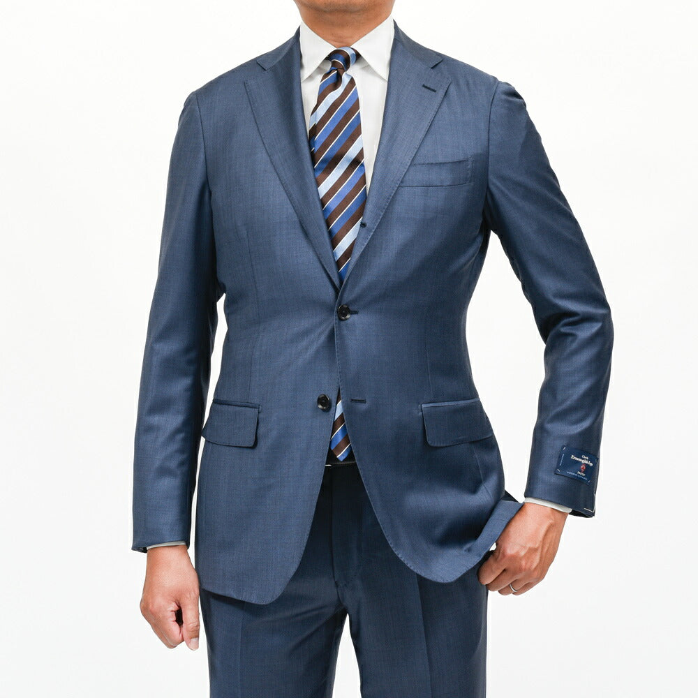 guji（グジ）ウールシャークスキン3B1プリーツスーツ MADE BY RING JACKET / Ermenegildo Zegna - TROFEO 17162207028