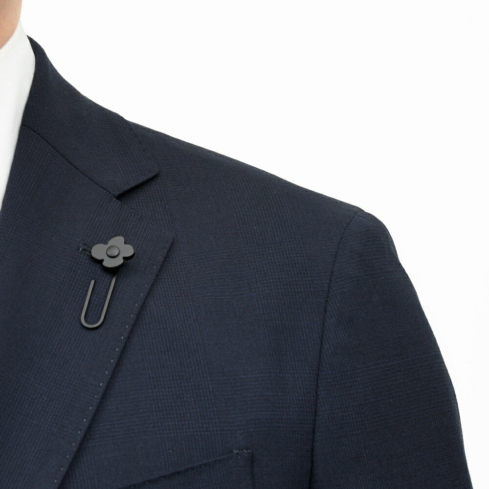 LARDINI（ラルディーニ） EASY WEARイージーウェア テックウールシャドーグレンチェック3B1Pスーツ 6116-8091AQ6704 17165000109