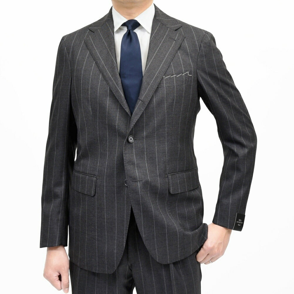 TITO ALLEGRETTO（ティト アレグレット） ウールトロピカルチョークストライプ3B1プリーツスーツ TA-11-261-030 17165000142