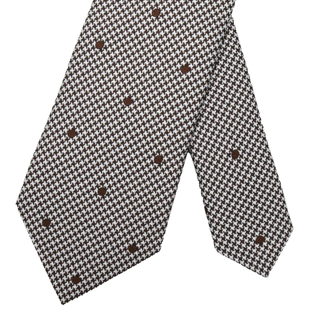 Seaward & Stearn（シーワード & スターン）シルクドットハウンドトゥースパターンタイ 18261201231