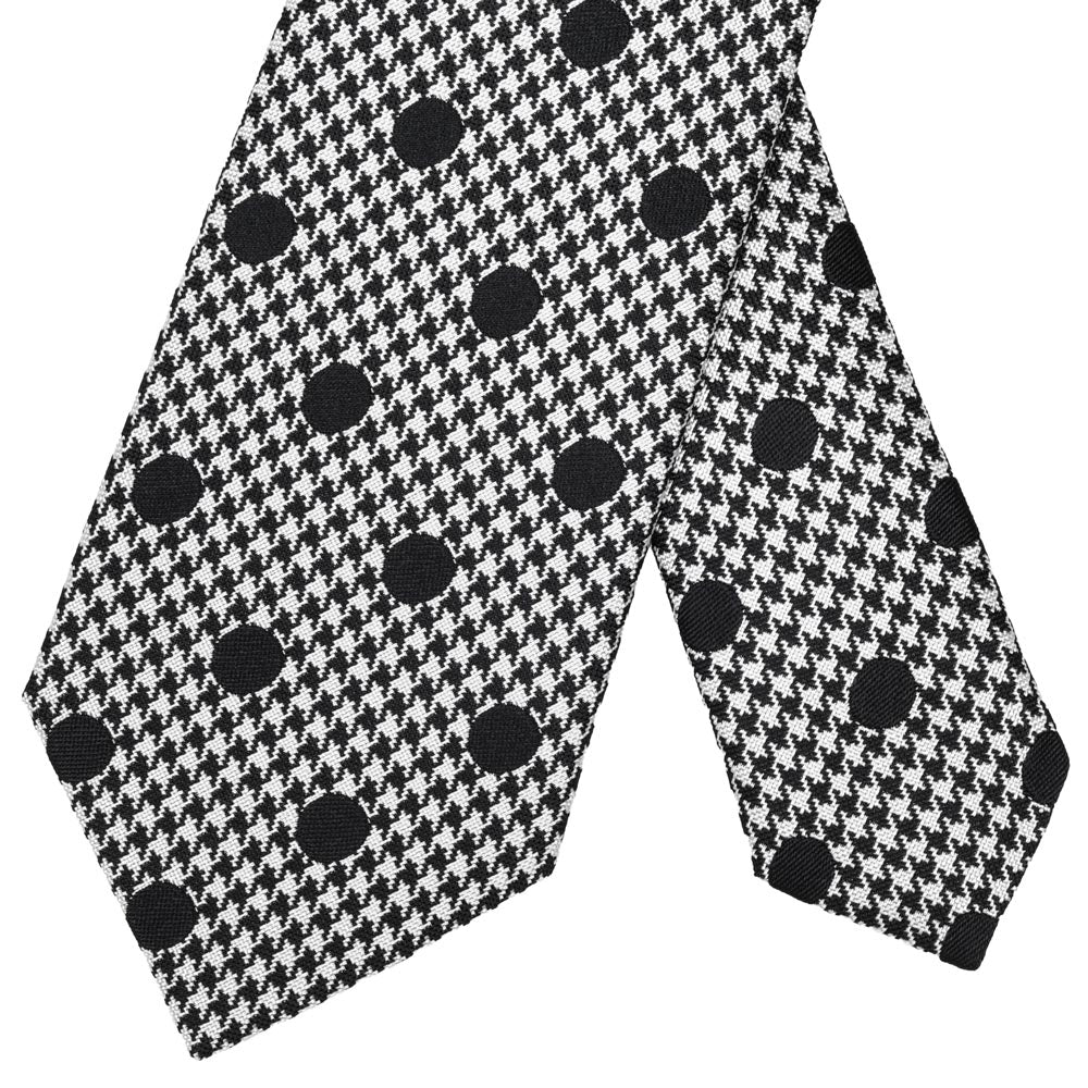 Seaward & Stearn（シーワード & スターン）シルクハウンドトゥースドットコンビタイ 18262202231