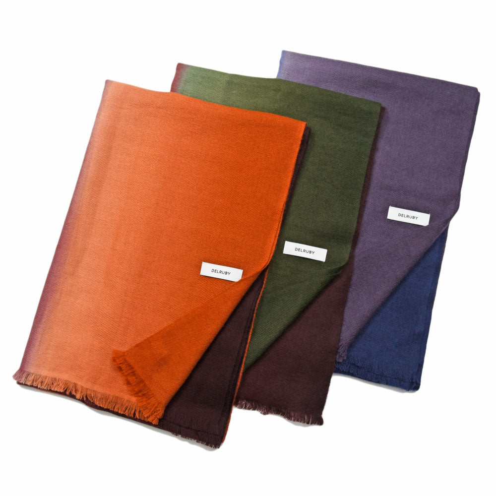 DELRUBY（デルルビー） Plain Twill Ombre カシミヤグラデーションストール genderless 18352701172