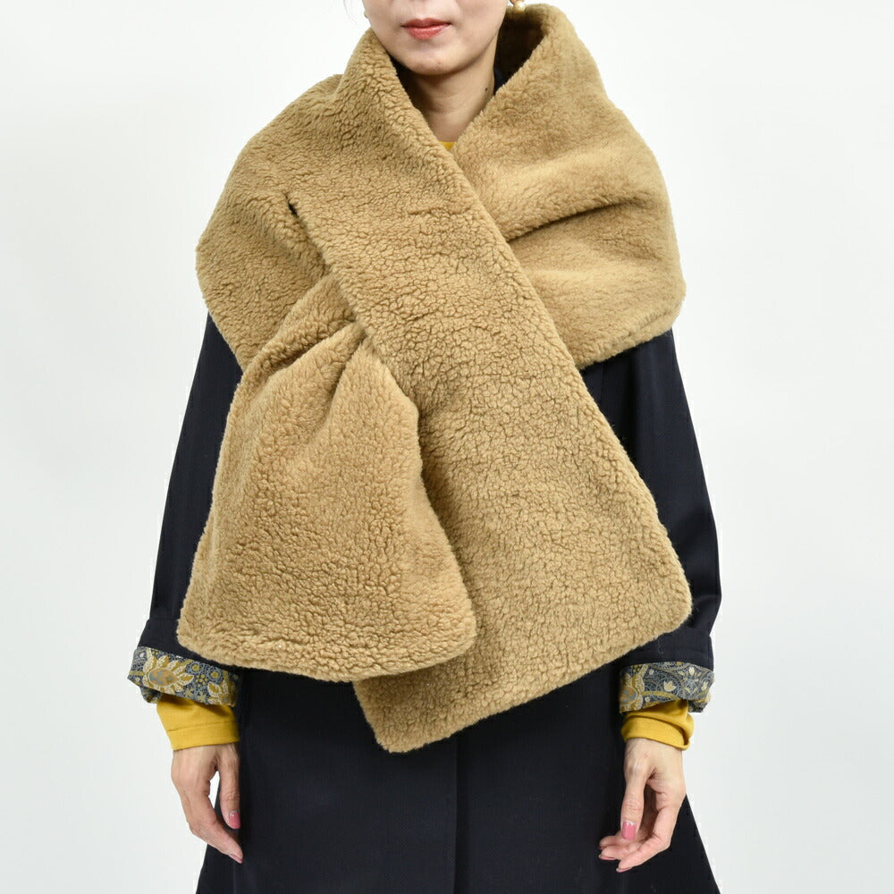 THROW（スロー) HAZEL ポリエステルウールプードルボアショール TH252-06W genderless 18352701174