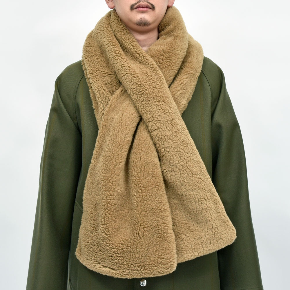 THROW（スロー) HAZEL ポリエステルウールプードルボアショール TH252-06W genderless 18352701174