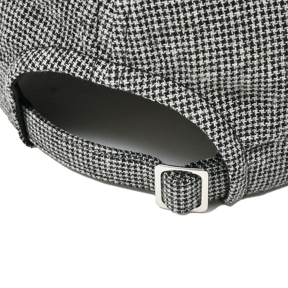 garoh（ガロウ） cap01 リネンコットンハウンドトゥース6パネルキャップ 18561800221