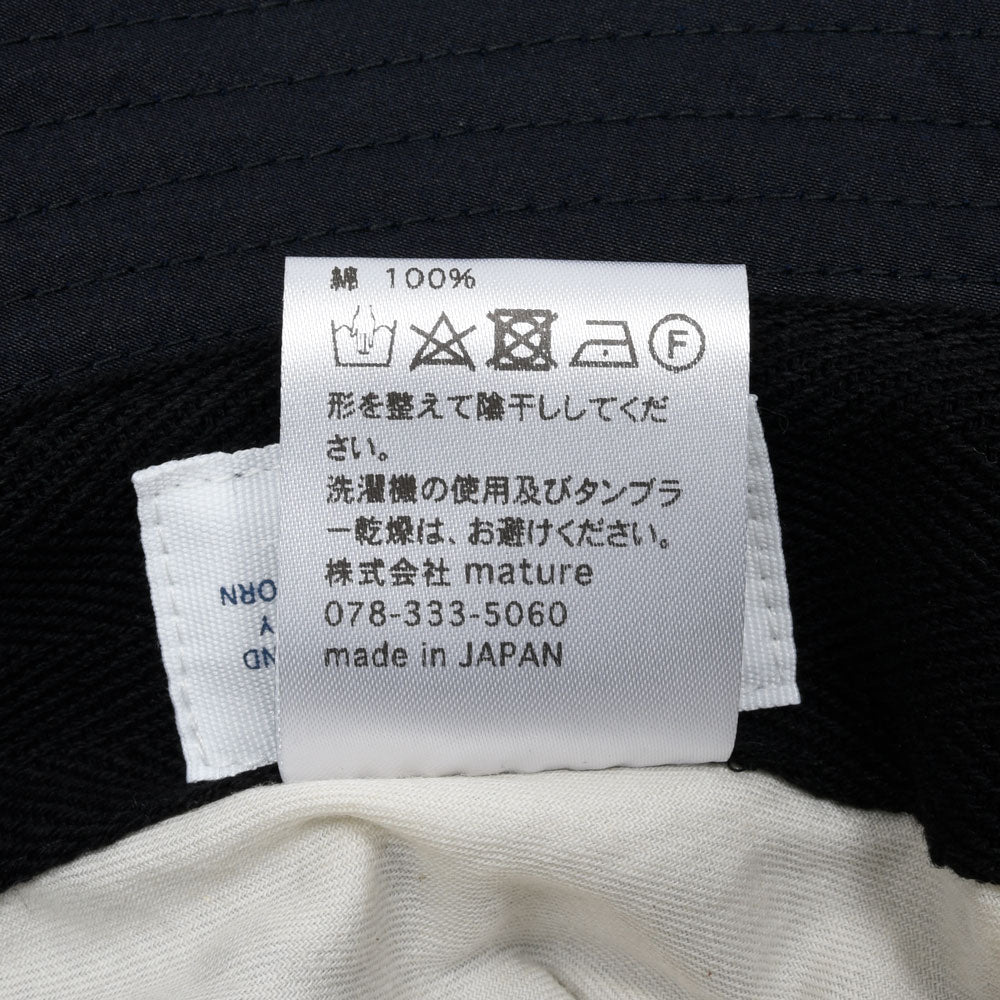MATURE HA._MIL（マチュアーハ ミル）bucket hat water repellent コットンバケットハット MIL-BK0762　18562400221
