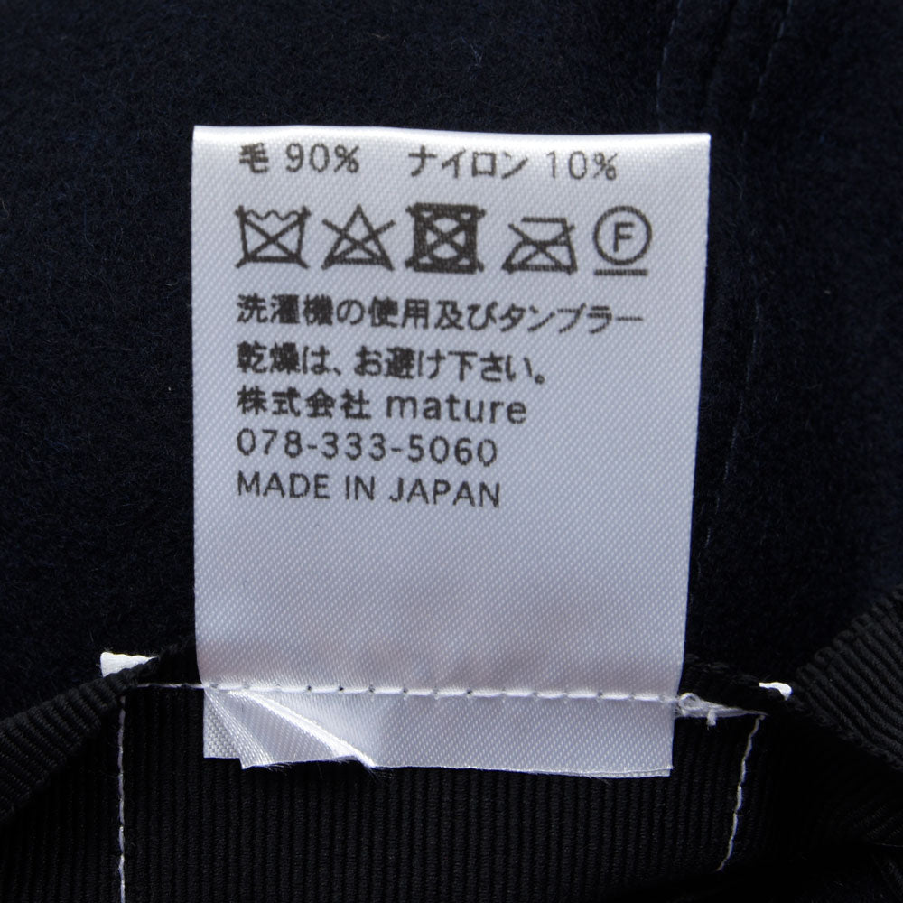 MATURE HA._MIL（マチュアーハ ミル）trainer cap melton ウールナイロンメルトン6パネルキャップ MIL-TC1110 18562403221