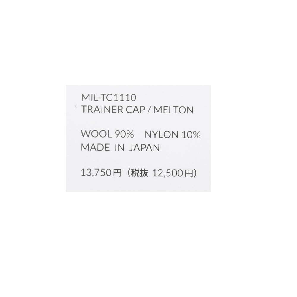MATURE HA._MIL（マチュアーハ ミル）trainer cap melton ウールナイロンメルトン6パネルキャップ MIL-TC1110 18562403221