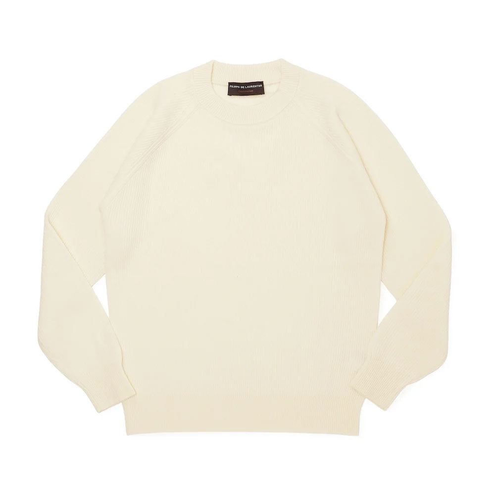 フィリッポ デ ローレンティス / Cashmerino 畔編み クルーネックニット/5GC1MLR42