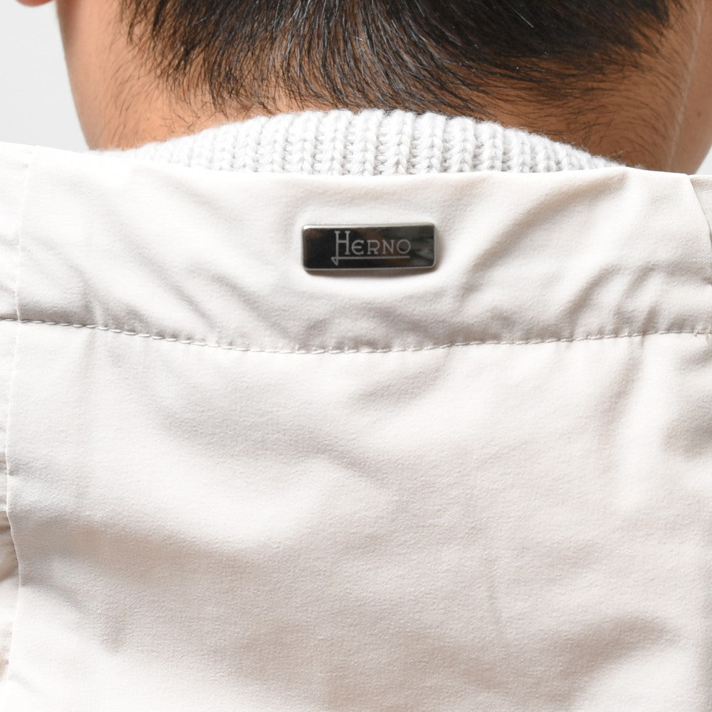 HERNO（ヘルノ） RESORTリゾート ローゲージウールハーフジッププルオーバーニットフーディー ML00003UR/70145+12387S