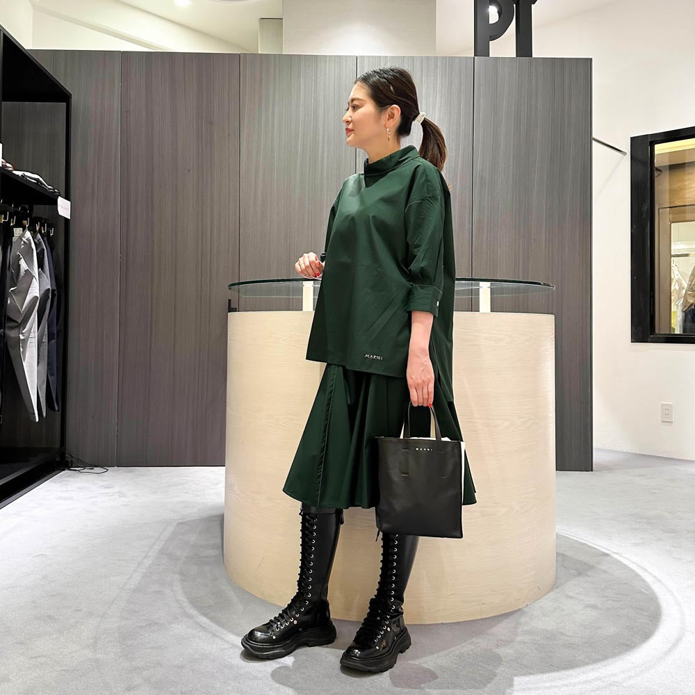 MARNI(マルニ)<BR>GOMA0565X0/UTC223 コットンポプリン フレアスカート