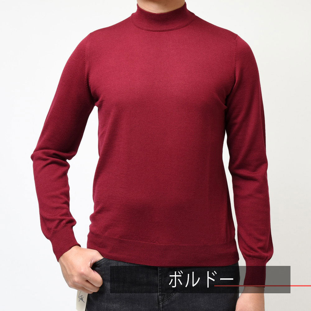 GRAN SASSO（グランサッソ） 12ゲージウールソリッドモックネックニット 55108/14290