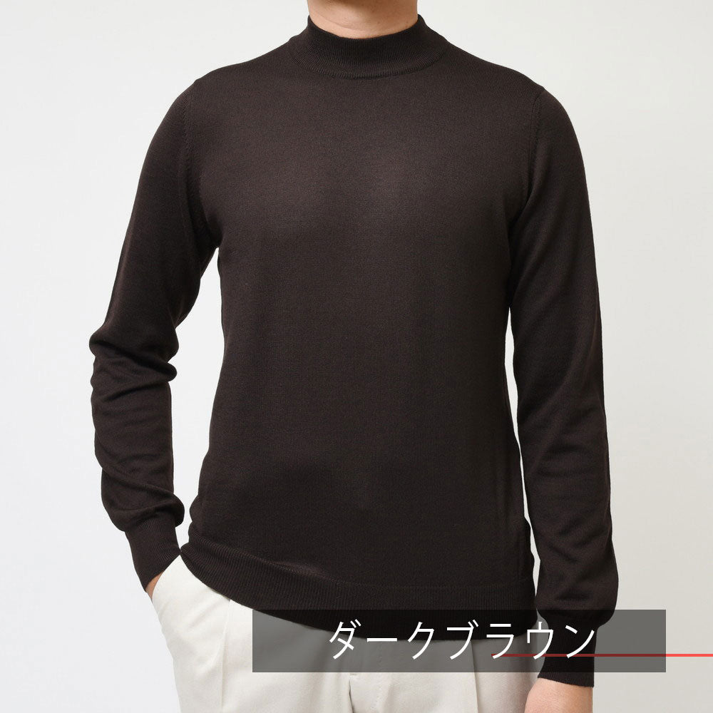 GRAN SASSO（グランサッソ） 12ゲージウールソリッドモックネックニット 55108/14290