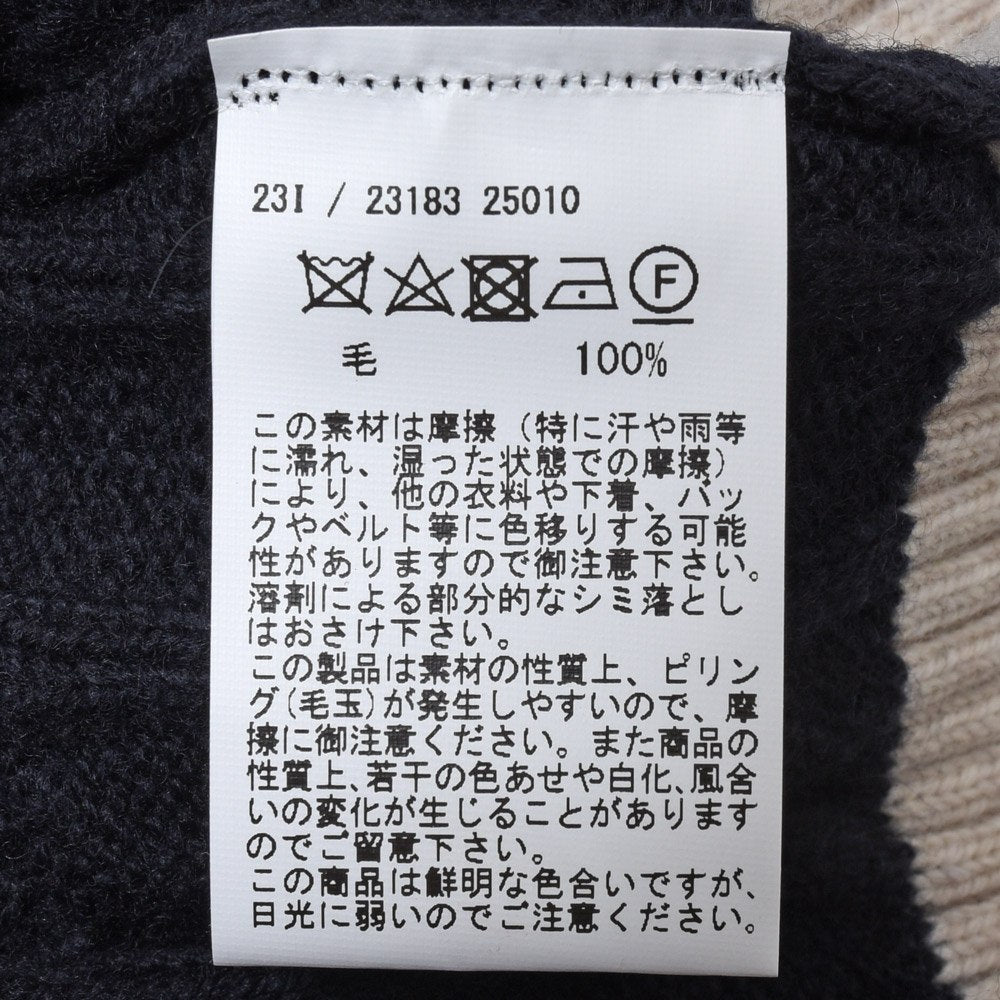 GRAN SASSO（グランサッソ） 8ゲージウールVネックチルデンニット 23183/25010