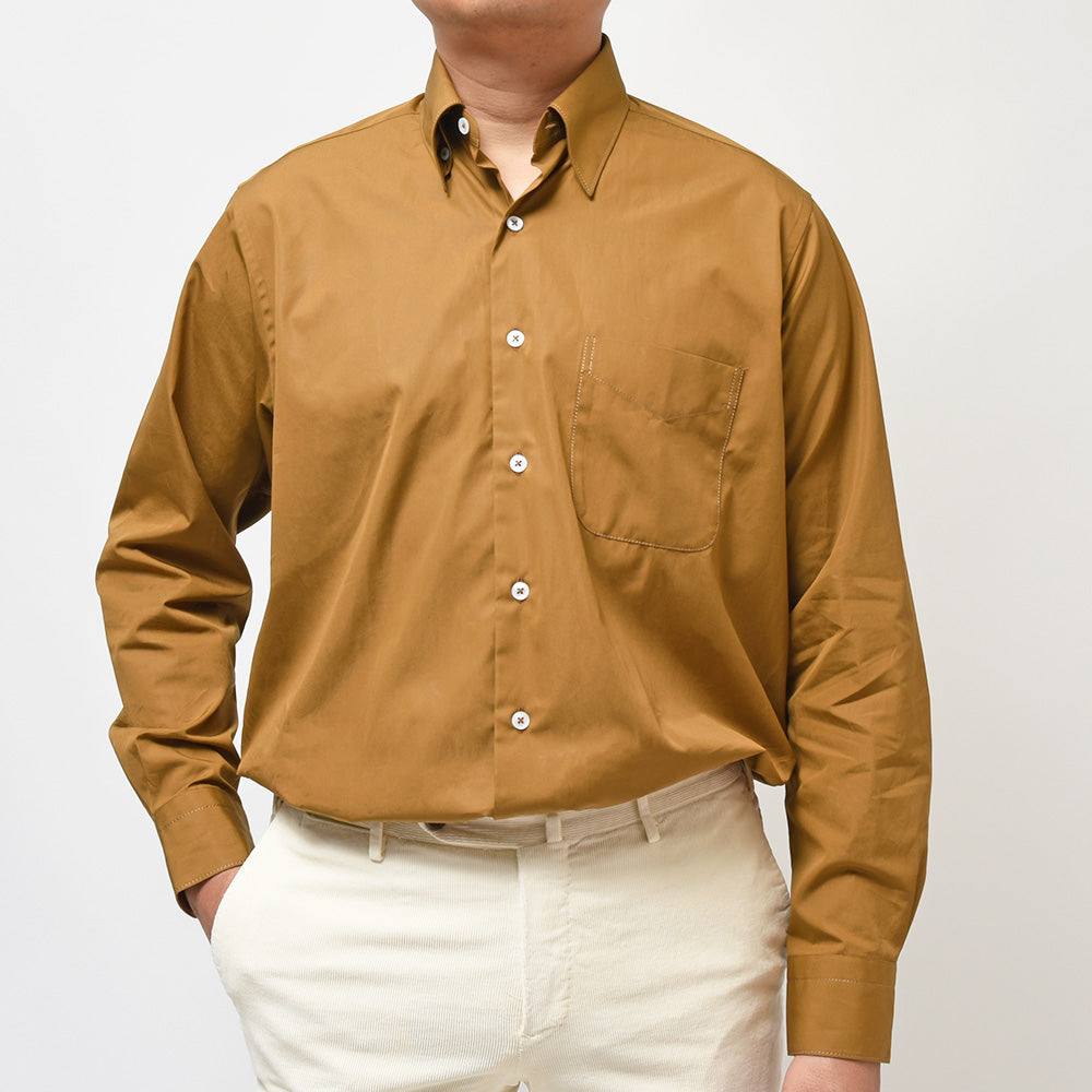APPLETREES アップルツリーズ OPEN TRAVELER SHIRTS コットン ポプリン ヒドゥンボタンダウンカラー シャツ