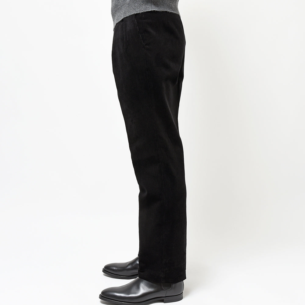 Fumiya Hirano THE TROUSERS フミヤヒラノトラウザーズ Brisbane Moss コットン コーデュロイ サイドアジャスター 2インプリーツ ドレスパンツ REGENT