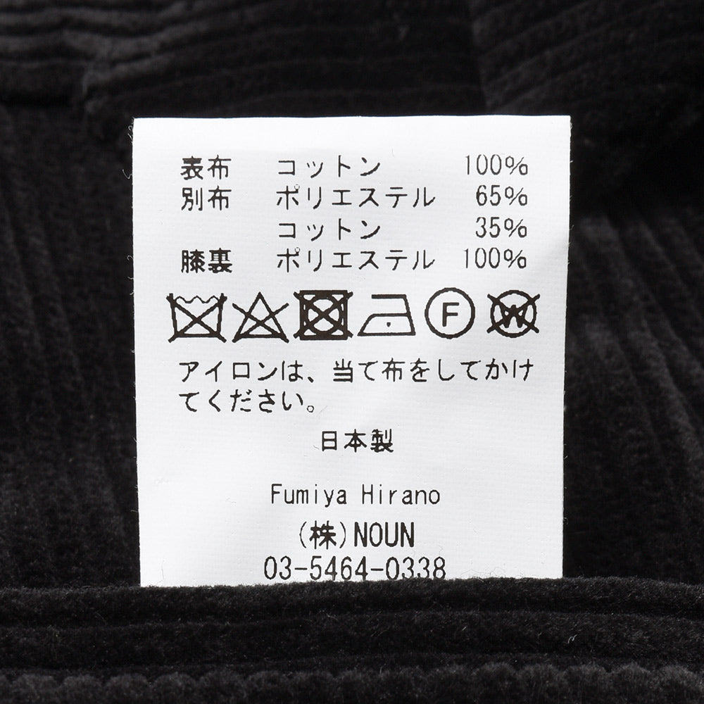 Fumiya Hirano THE TROUSERS フミヤヒラノトラウザーズ Brisbane Moss コットン コーデュロイ サイドアジャスター 2インプリーツ ドレスパンツ REGENT