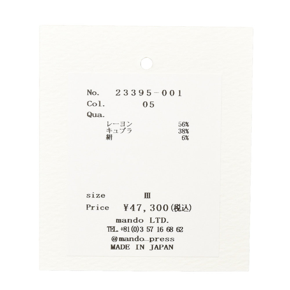 mando（マンド） レーヨンキュプラプリントオープンカラーシャツ 23395-001