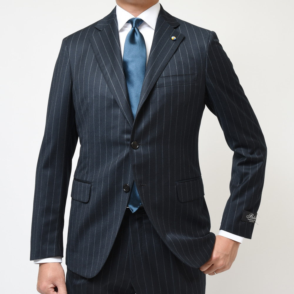 Belvest（ベルベスト） SUPER120'sウールサキソニーチョークストライプ3B1プリーツスーツ A305S-1502