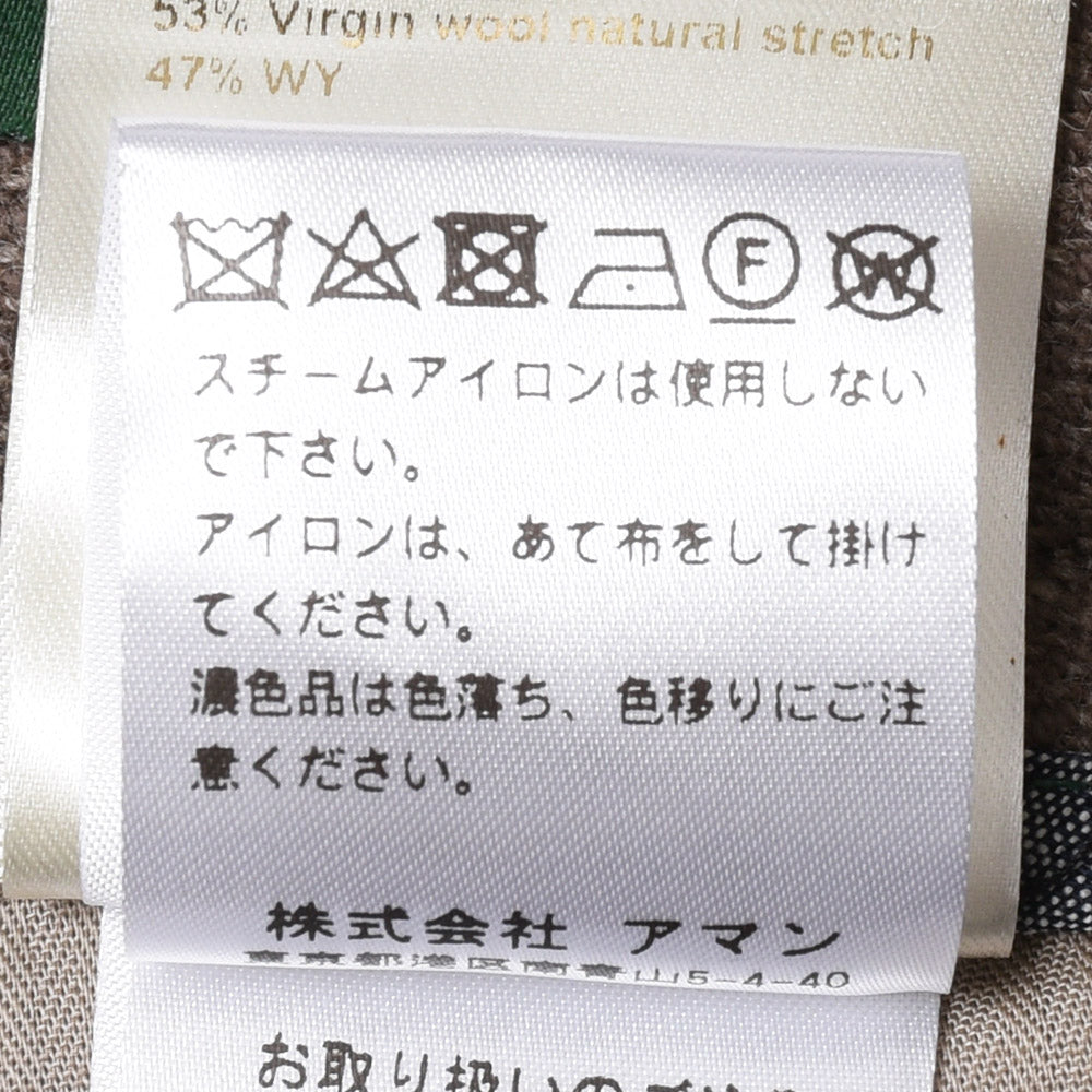 BERWICH（ベルウィッチ） SCOTCHスコッチ ウールヤクダイアゴナルライトツィード2インプリーツクロップドパンツ SB1314