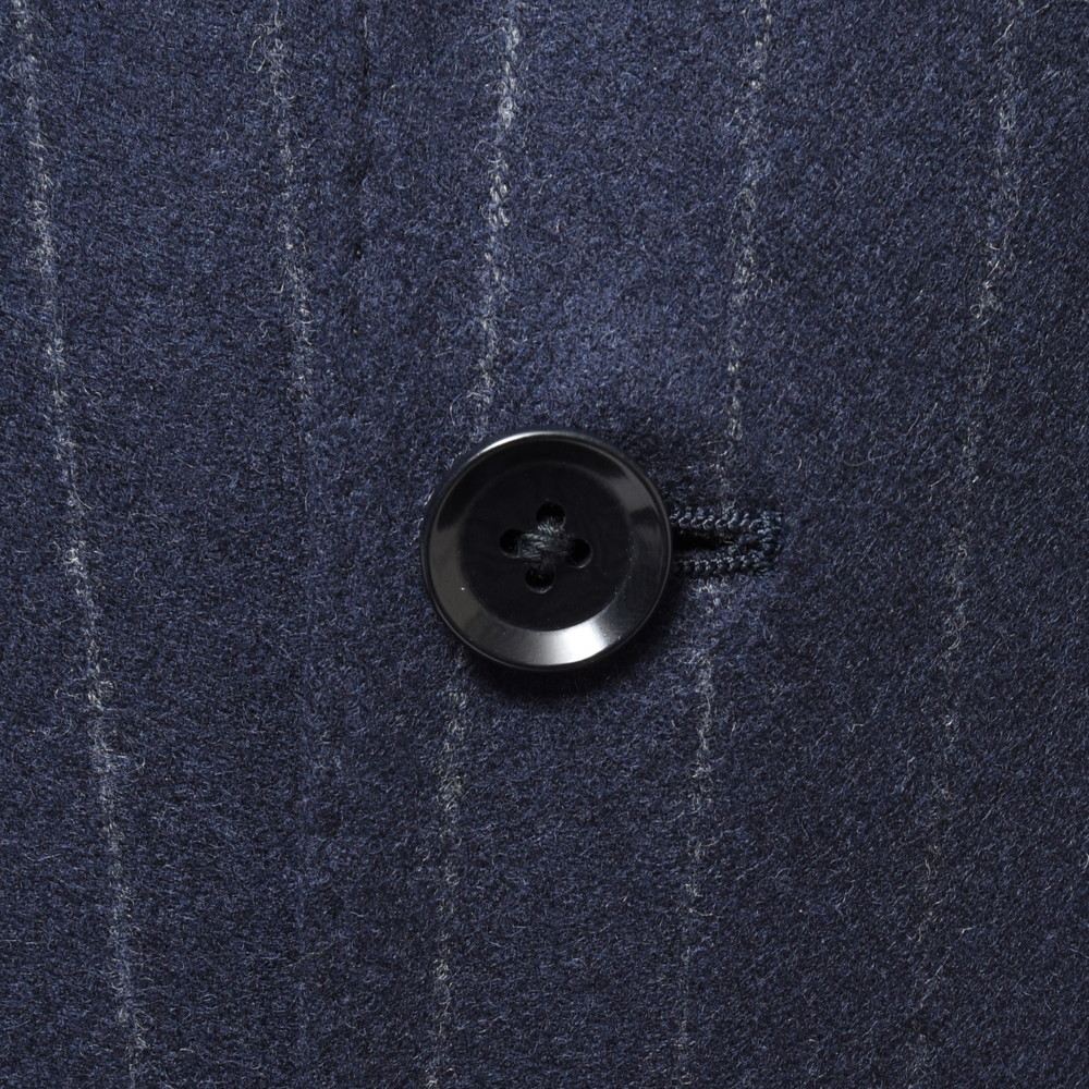 guji（グジ） ウールフランネルチョークストライプ3B1プリーツスーツ(MADE BY RING JACKET / FOX Brothersファブリック使用)