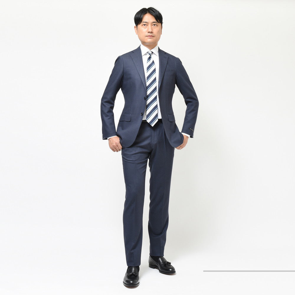 guji（グジ） SUPER150's 6プライウール3B1プリーツスーツ（MADE BY RING JACKET / LoroPianaファブリック使用)