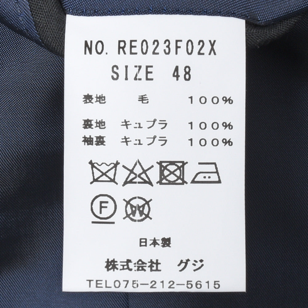 guji（グジ） SUPER150's 6プライウール3B1プリーツスーツ（MADE BY RING JACKET / LoroPianaファブリック使用)