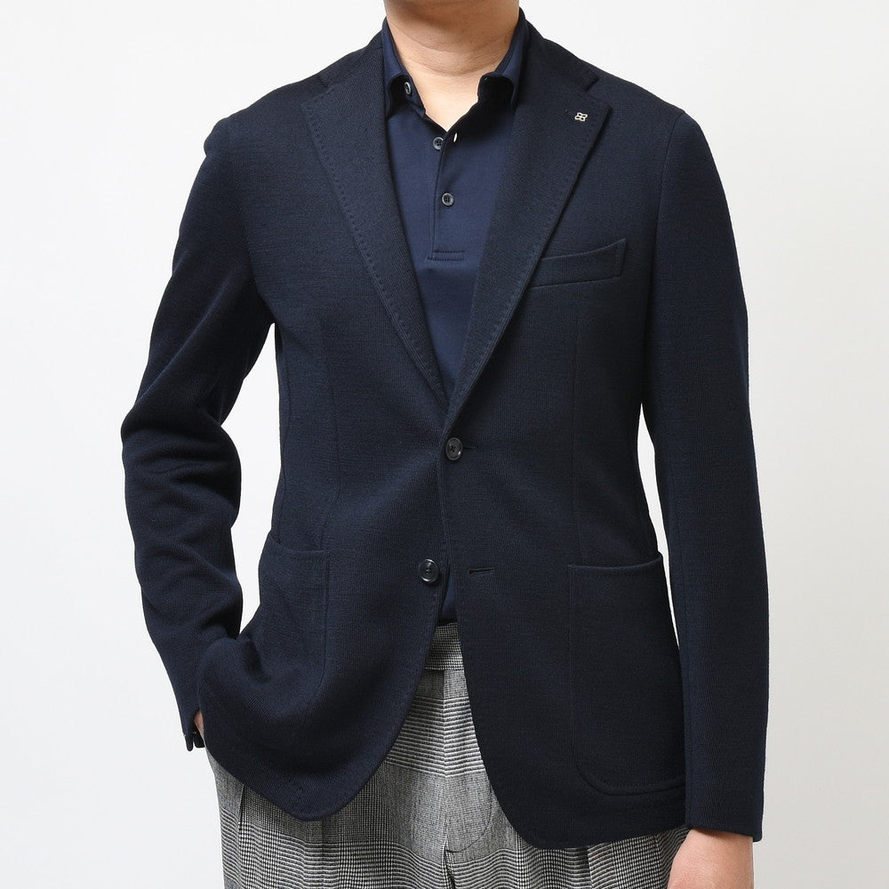TAGLIATORE（タリアトーレ） DAKARダカール ポリエステルウールニットジャージ2Bジャケット 1SMJ22K/340209