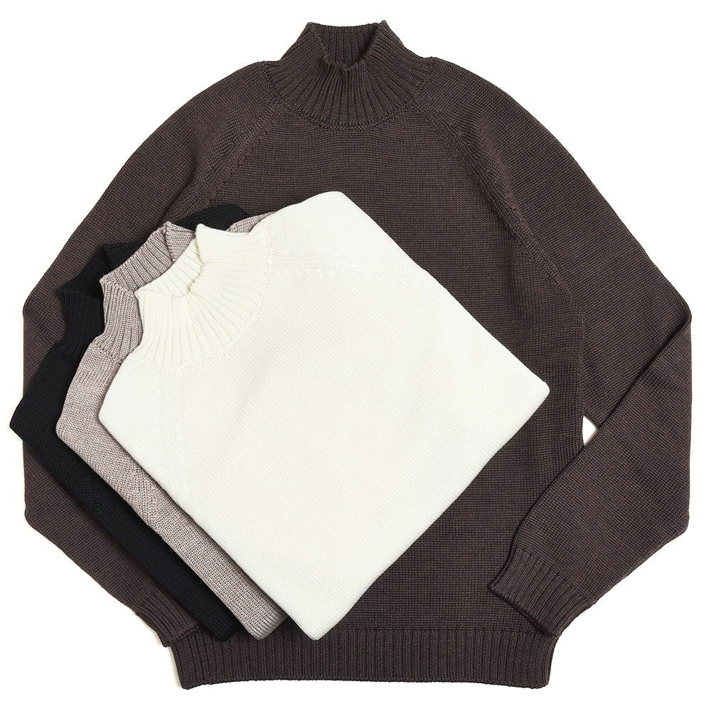 ZANONE（ザノーネ） 5ゲージウールソリッドモックネックニット LUPO RAG/SLIM FIT/812565/ZR229