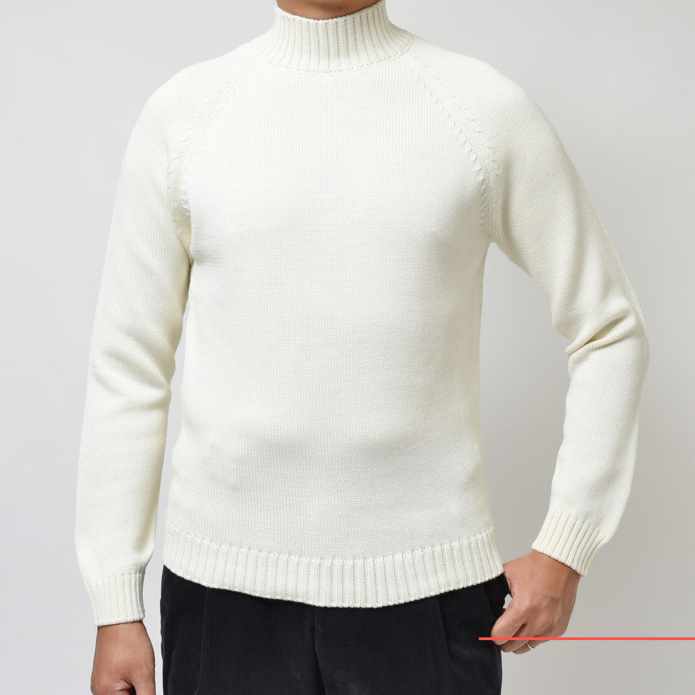 ZANONE（ザノーネ） 5ゲージウールソリッドモックネックニット LUPO RAG/SLIM FIT/812565/ZR229