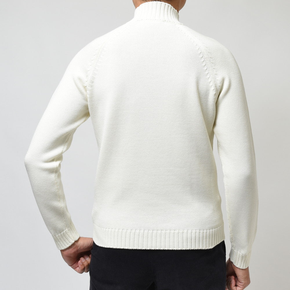 ZANONE（ザノーネ） 5ゲージウールソリッドモックネックニット LUPO RAG/SLIM FIT/812565/ZR229