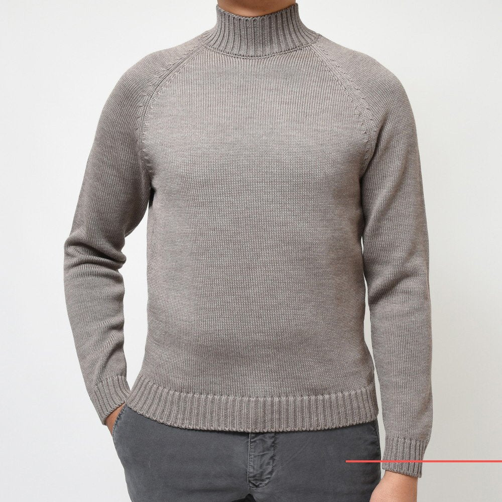ZANONE（ザノーネ） 5ゲージウールソリッドモックネックニット LUPO RAG/SLIM FIT/812565/ZR229