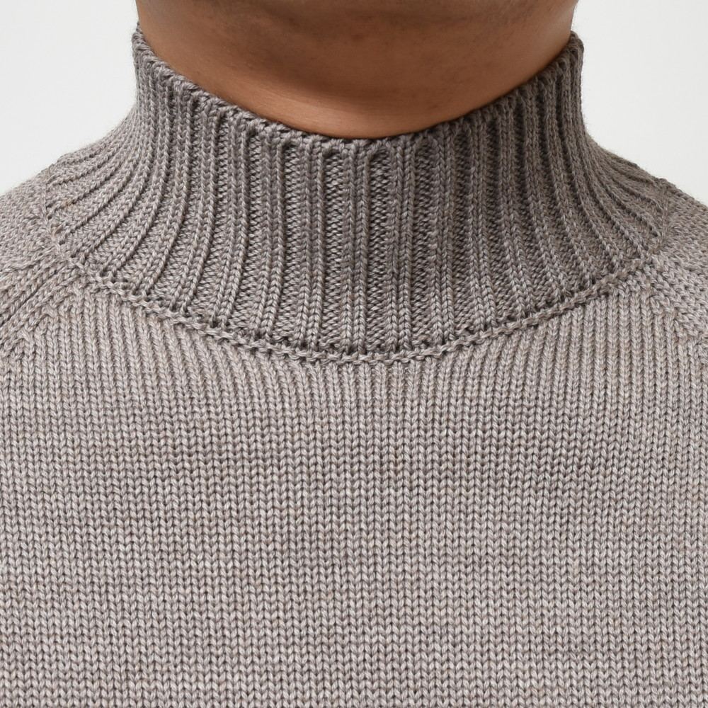 ZANONE（ザノーネ） 5ゲージウールソリッドモックネックニット LUPO RAG/SLIM FIT/812565/ZR229