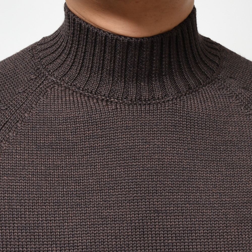 ZANONE（ザノーネ） 5ゲージウールソリッドモックネックニット LUPO RAG/SLIM FIT/812565/ZR229