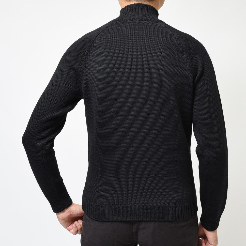 ZANONE（ザノーネ） 5ゲージウールソリッドモックネックニット LUPO RAG/SLIM FIT/812565/ZR229