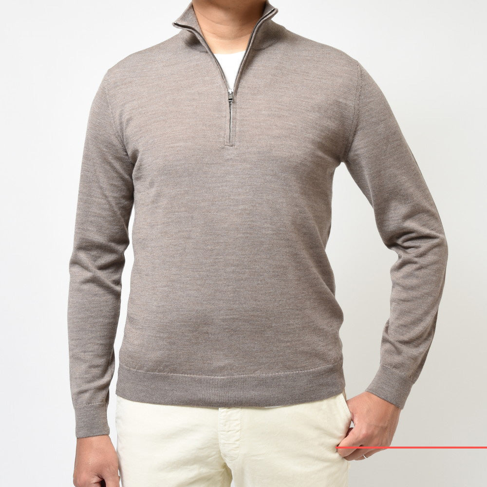 ZANONE（ザノーネ） 12ゲージウールソリッドスタンドカラーハーフジップニット HARF ZIP/SLIM FIT/813049/ZR274