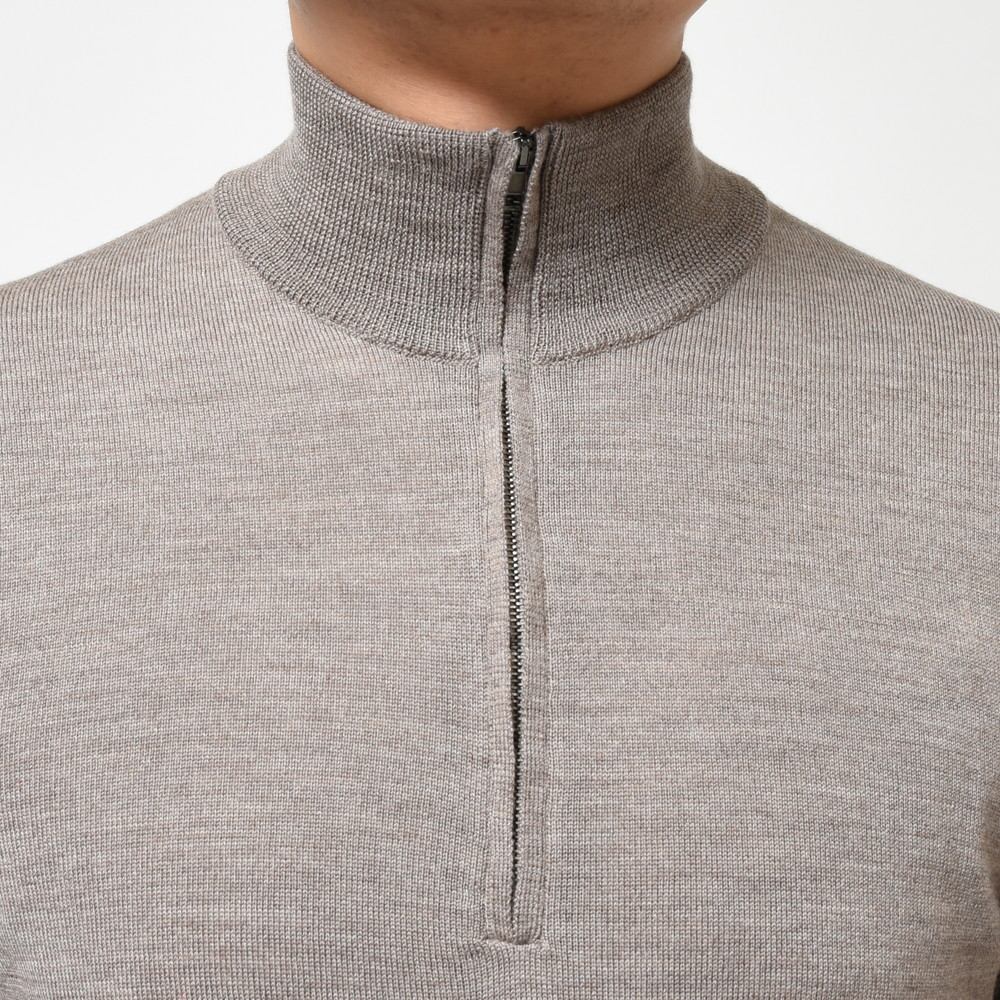 ZANONE（ザノーネ） 12ゲージウールソリッドスタンドカラーハーフジップニット HARF ZIP/SLIM FIT/813049/ZR274