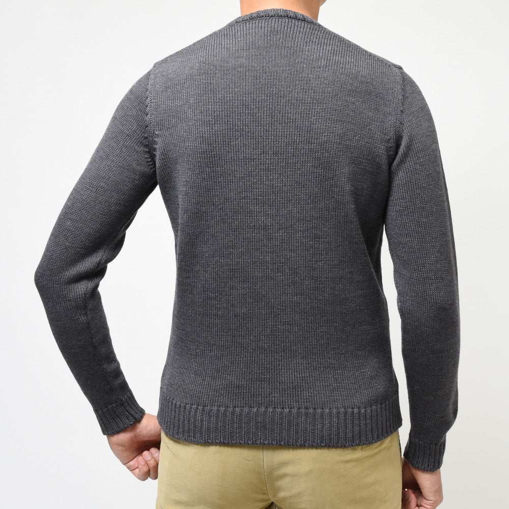 ZANONE（ザノーネ） 5ゲージウールソリッドクルーネックニット GIRO/SLIM FIT/812527/ZR229