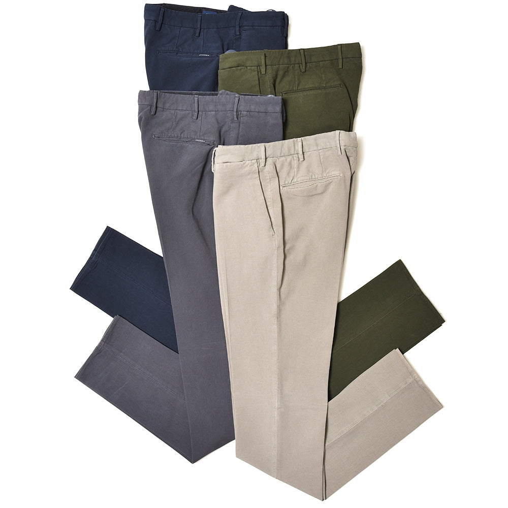 INCOTEX（インコテックス） SLIM FIT ガーメントダイストレッチコットンドスキンテーパードパンツ 1W0030-4539A