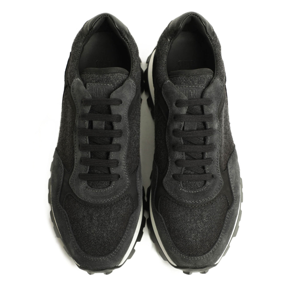 ペルノイ×ファビアノリッチ / 【菅原靴店別注モデル】コンビ レースアップ ローカットスニーカー /U1362A/NERO