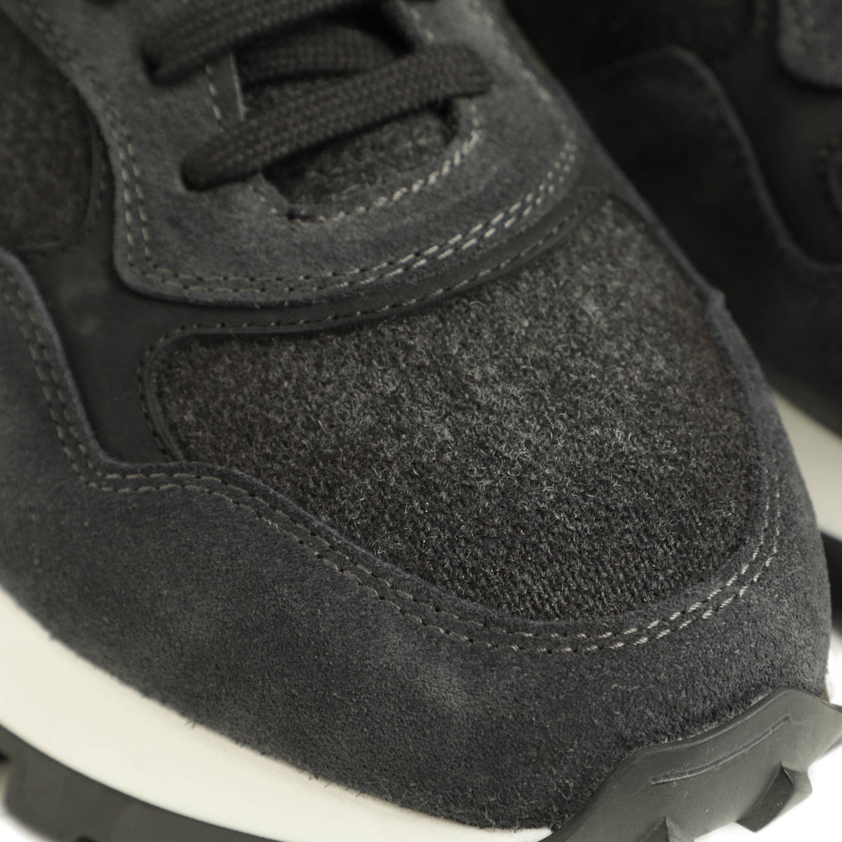 ペルノイ×ファビアノリッチ / 【菅原靴店別注モデル】コンビ レースアップ ローカットスニーカー /U1362A/NERO
