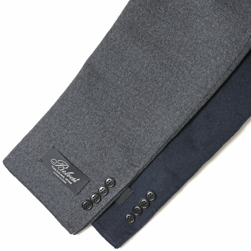 Belvest（ベルベスト） ウールフランネルダブルチェスターフィールドコート PT11DBA-9300