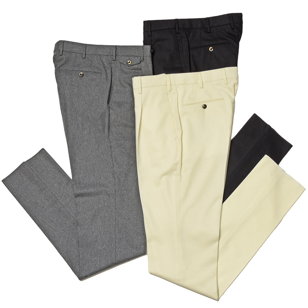 PT TORINO ピーティー トリノ ヴァージンウール ストレッチ Super120'S ライトフランネル 1プリーツ パンツ GENTLEMAN FIT