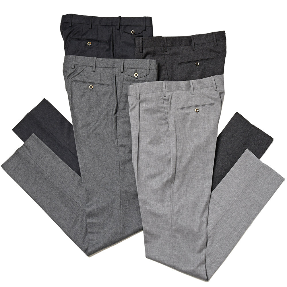 PT TORINO ピーティー トリノ ヴァージンウール ストレッチ サキソニー 1プリーツ パンツ GENTLEMAN FIT