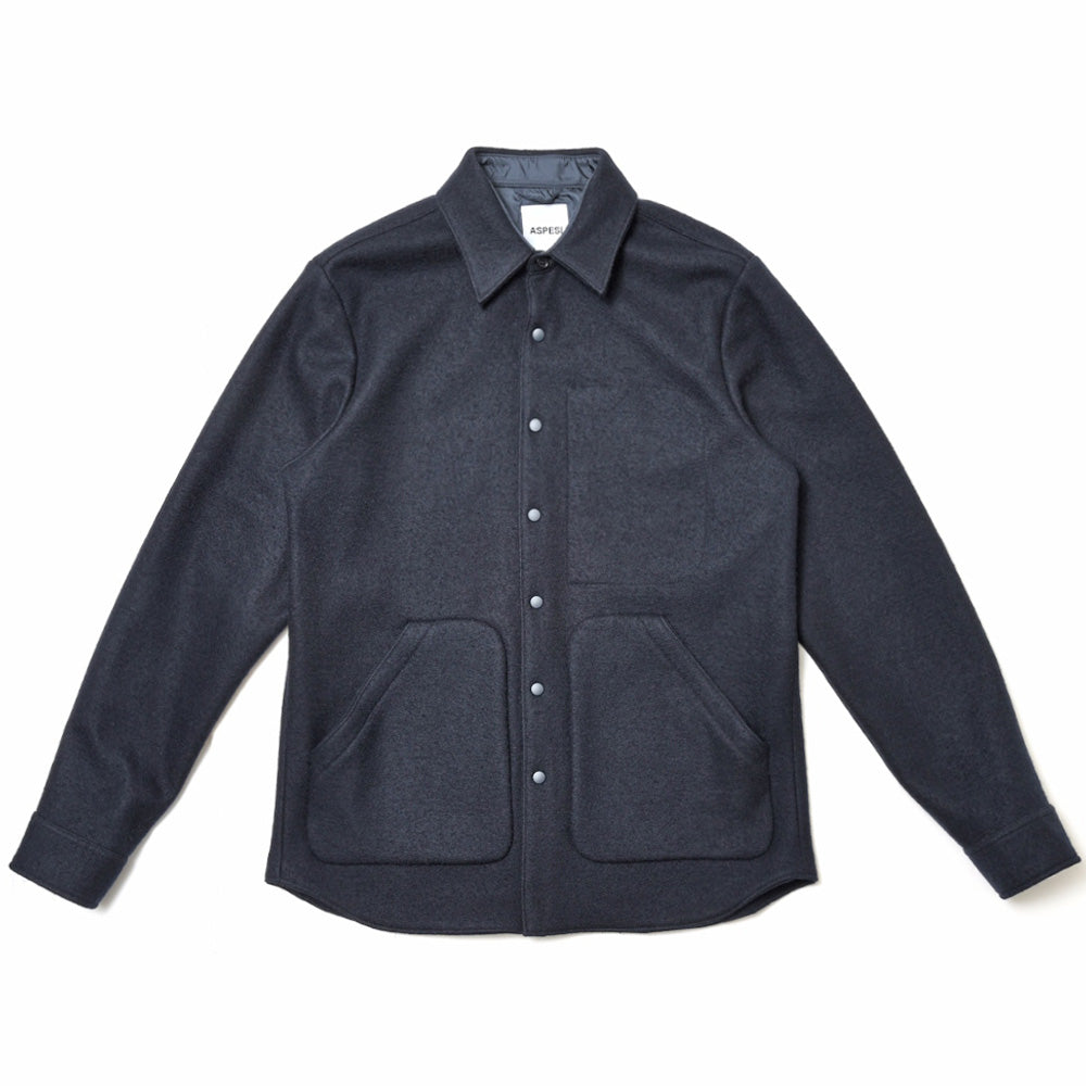 ASPESI（アスペジ） ウールライトウェイトメルトンCPOシャツ 24924ACG44E522