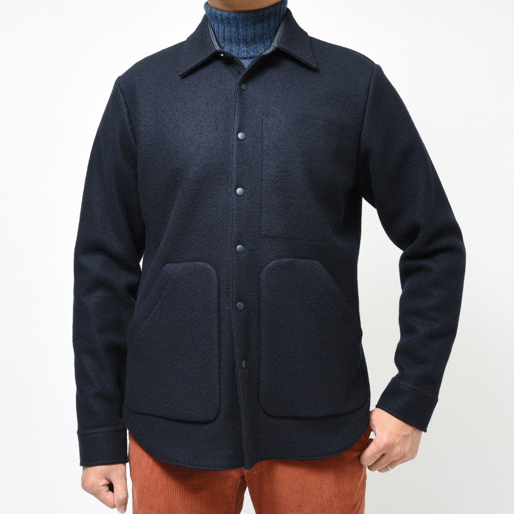 ASPESI（アスペジ） ウールライトウェイトメルトンCPOシャツ 24924ACG44E522
