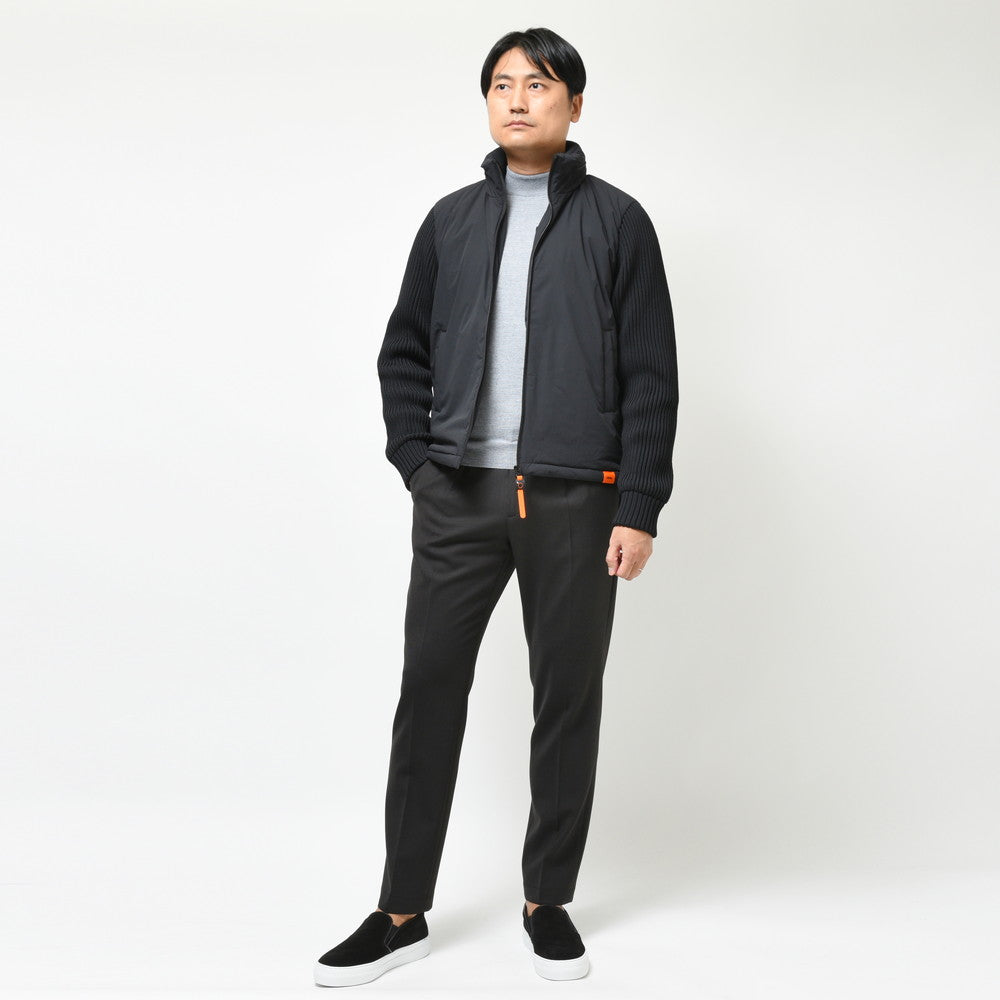 ASPESI（アスペジ） パデッドストレッチナイロン×ローゲージポリエステルニットハイブリッドブルゾン 2I01 BERG/24924I2I01L589