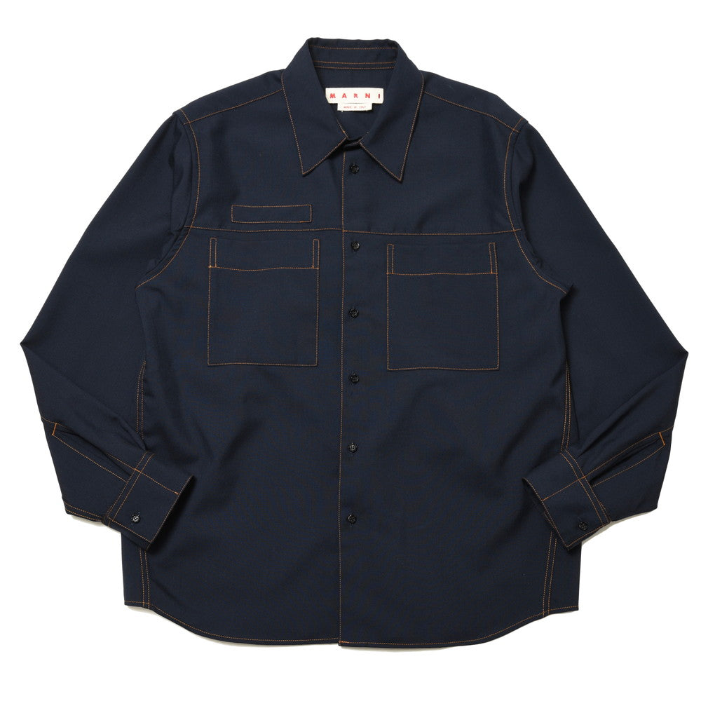 MARNI（マルニ） ウールトロピカルワークシャツ CUMU0016A1 TW839