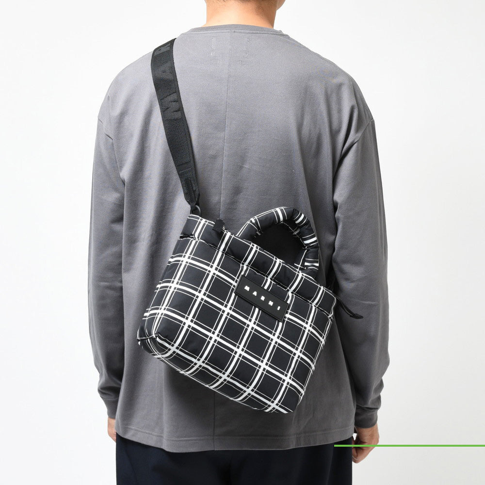 MARNI（マルニ） Puff ポリエステルチェック2WAYショルダーバッグ BMMQ0034U0 P6262